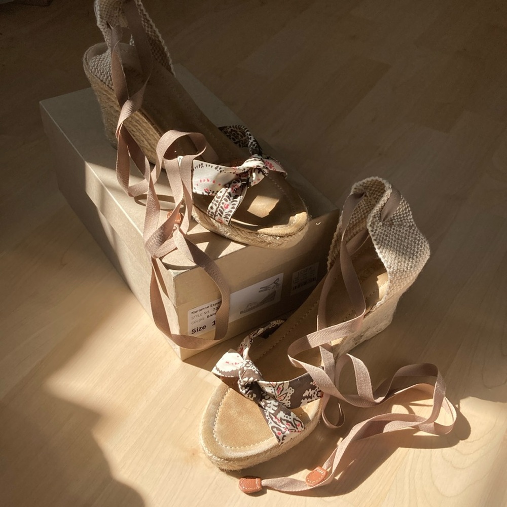 Gently used JCREW Marianne Espadrilles sz10 multi color